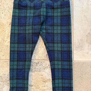 Vineyard Vines Kids Checkered Leggings - Blue and Green